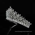 Silver Indian Wedding Crown Noble Rhinestone Crystal princess Queen Bridal Ballet Tiara for Women